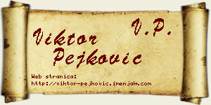 Viktor Pejković vizit kartica